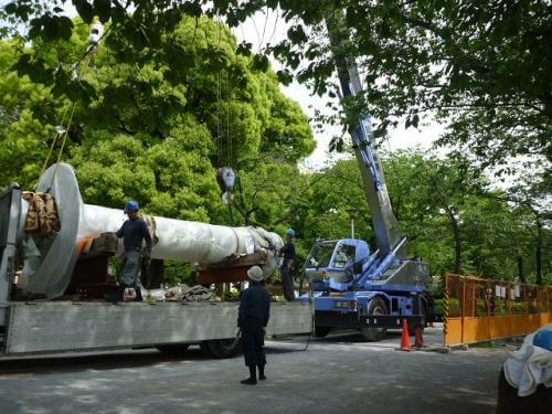 台東区　アート作品設置、基礎工事