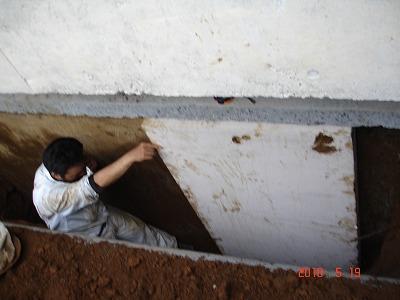 神奈川県大和市　S寺　地下断熱材埋設工事